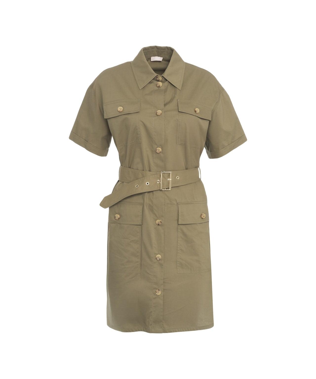 Shirt dress with waist belt Product Image