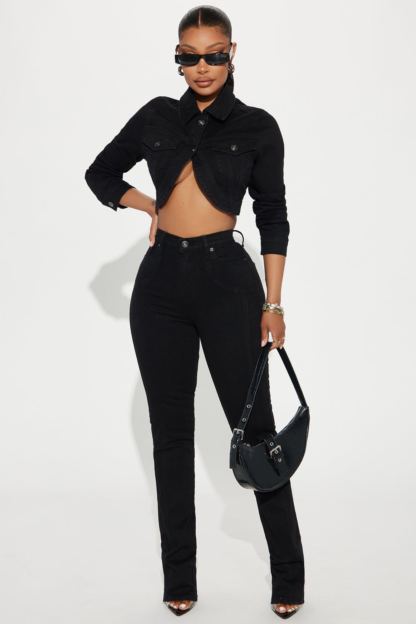 Fawcett Stretch Bootcut Jeans - Black Product Image