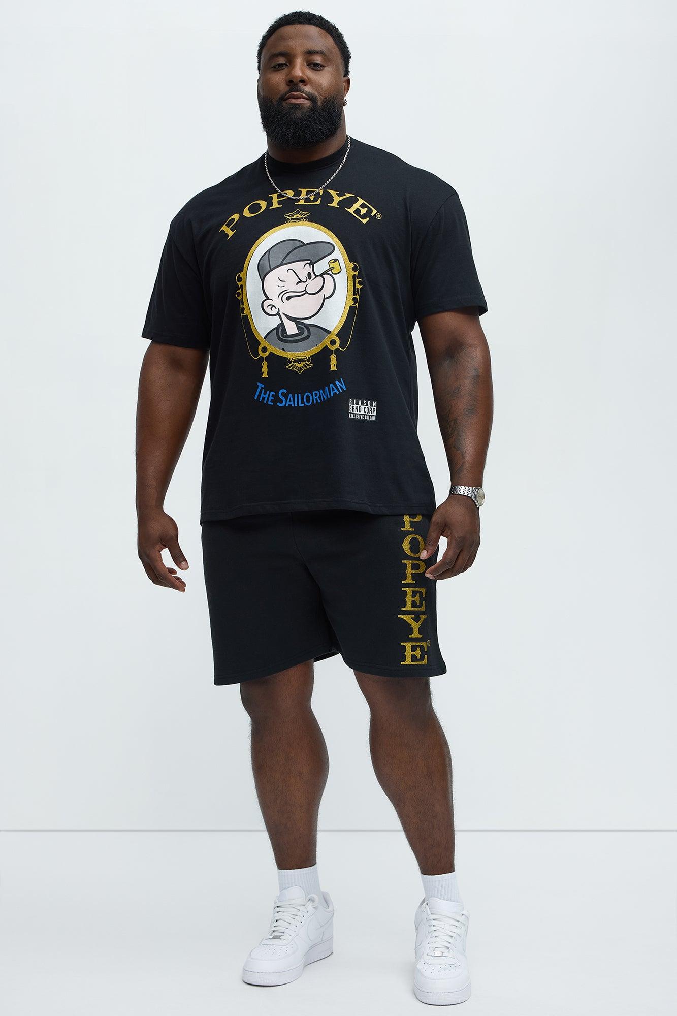 Popeye The Sailorman Short Sleeve Tee - Black Product Image