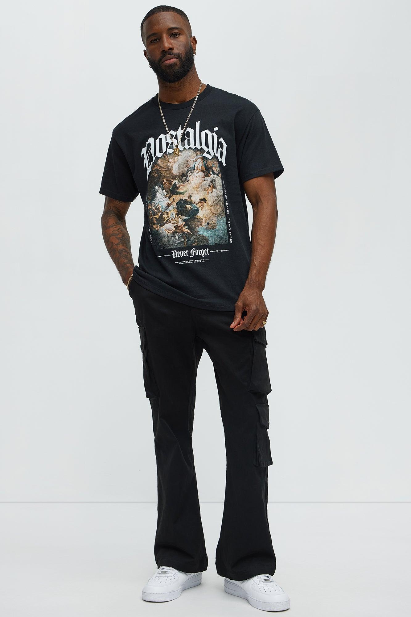 Nostalgia Never Forget Short Sleeve Tee - Black Product Image