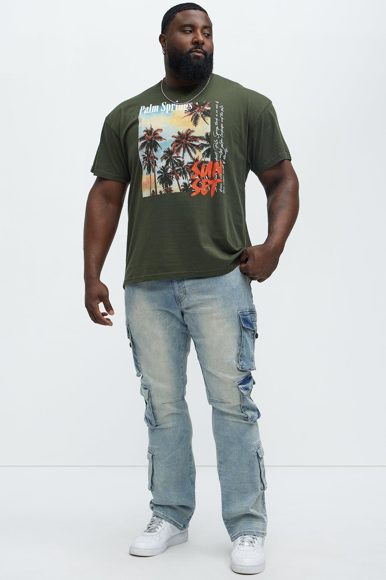 Bidding Skinny Flare Cargo Jeans - Light Wash Product Image