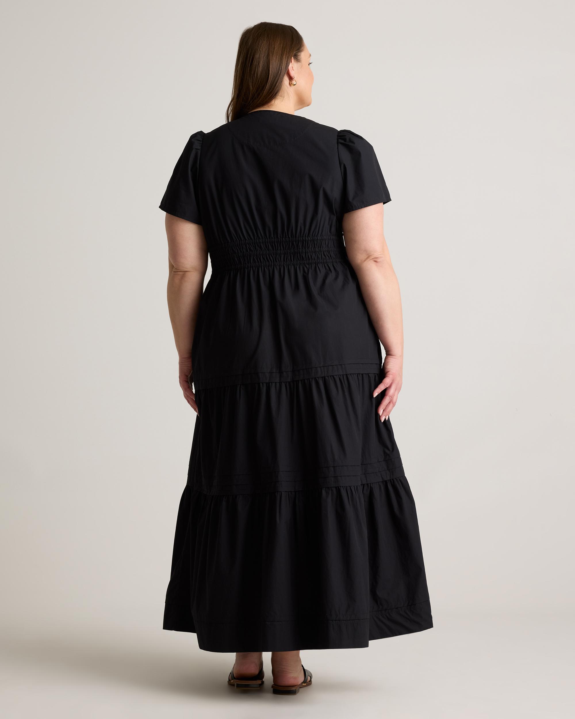 Quince | Women's Poplin Tiered Maxi Dress Organic Cotton Product Image