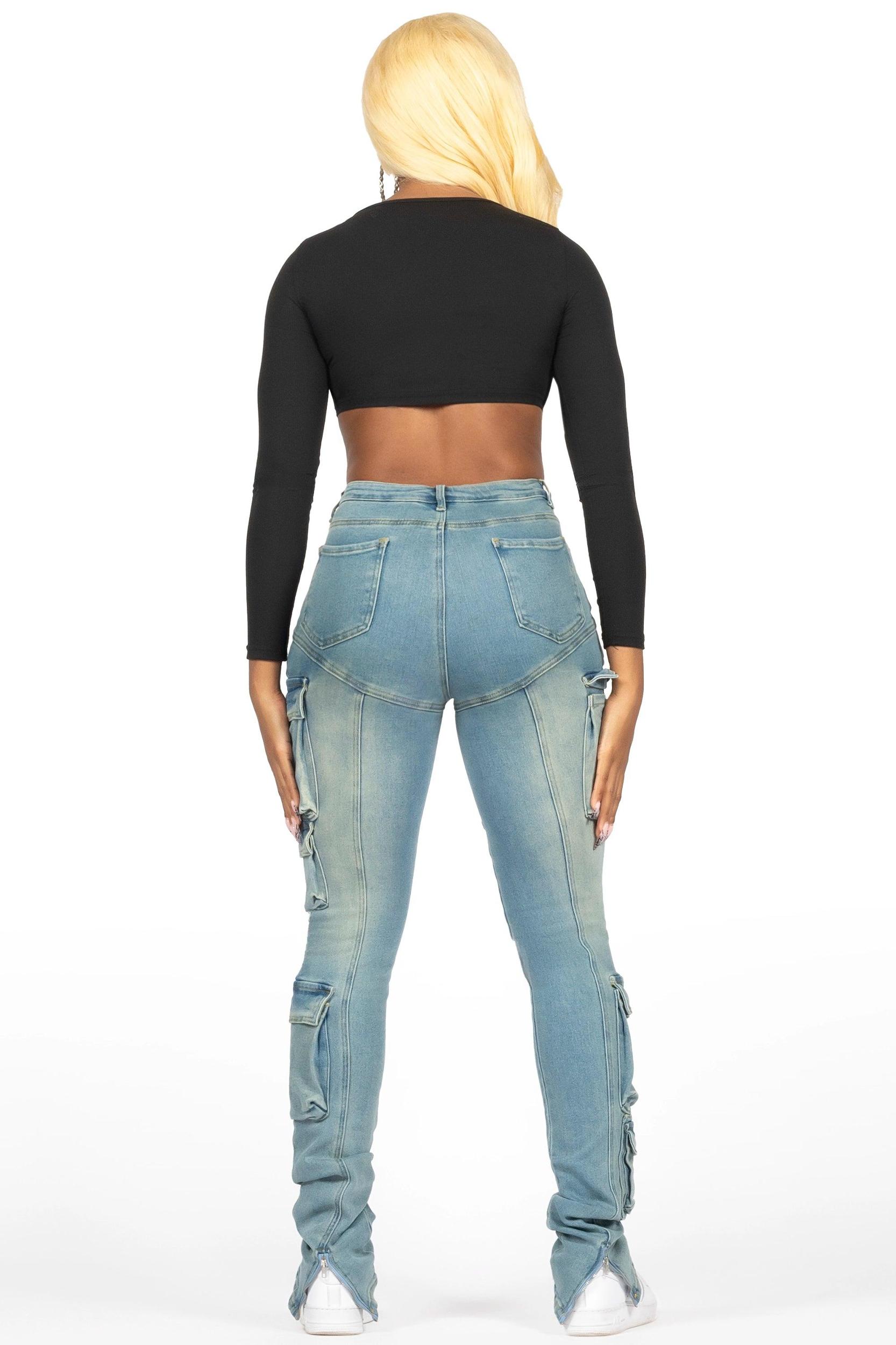 Jaylin Dirty Tint Skinny Stacked Jean Female Product Image