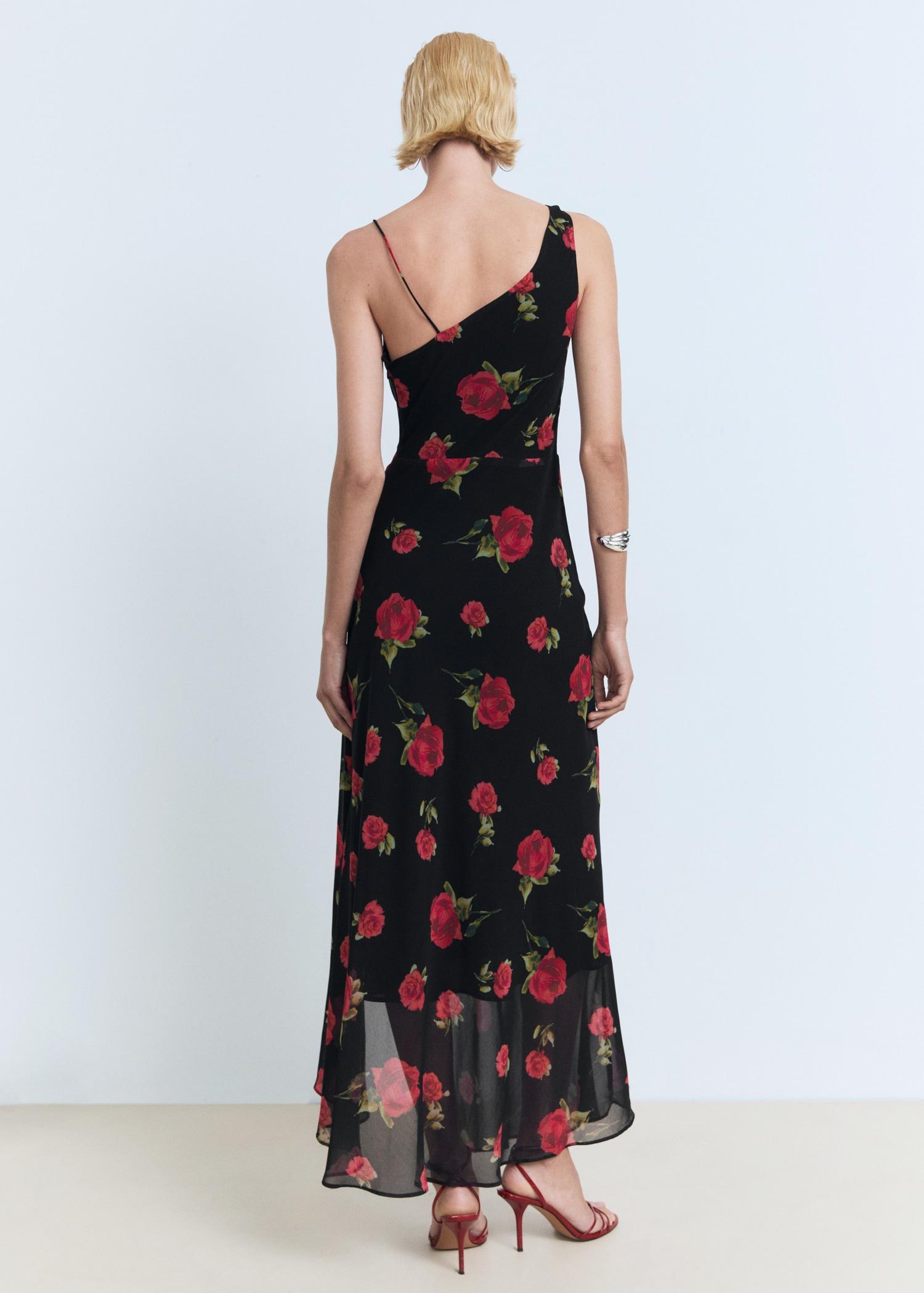 Long floral-print dress - Women | MANGO USA Product Image