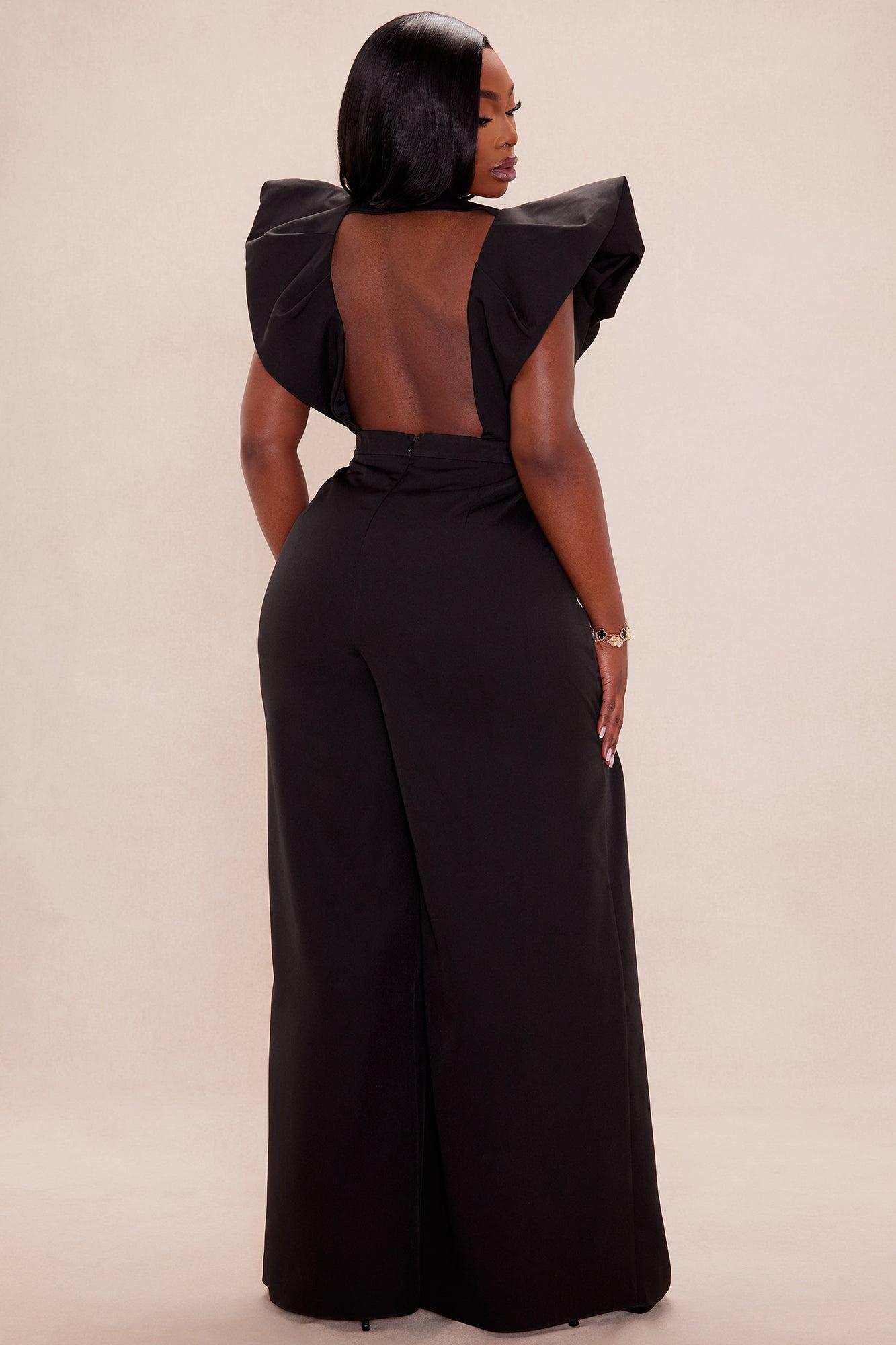 Kelley Wide Leg Jumpsuit - Black Product Image