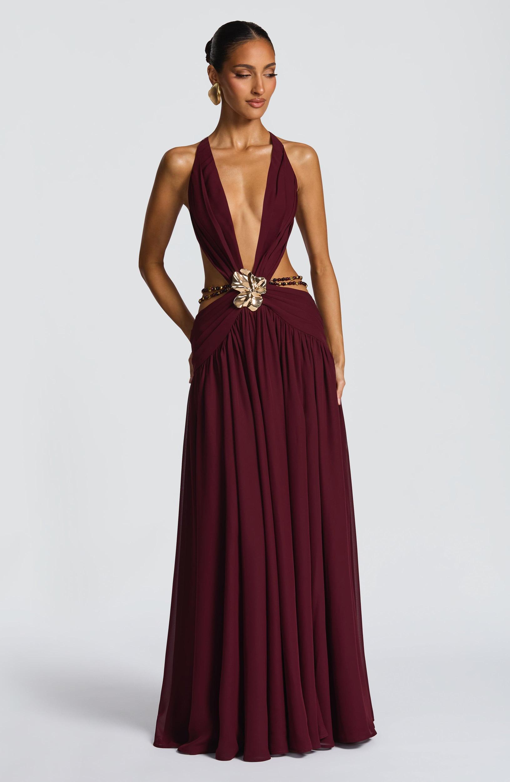 Indianna Maxi Dress - Cherry Lacquer Product Image