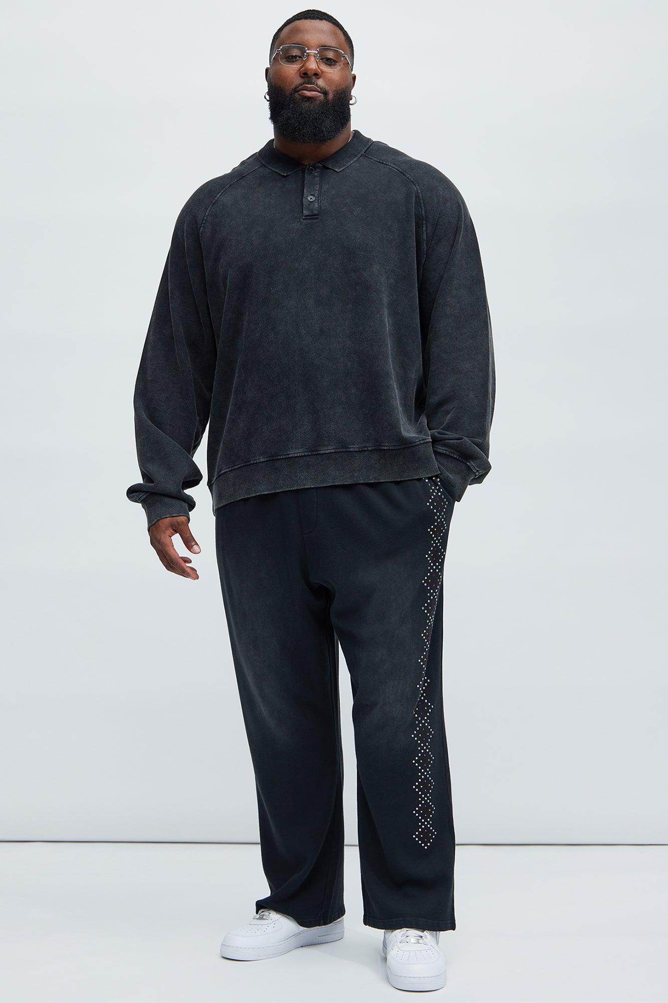 Tyson Late Night Raglan Long Sleeve Polo - Black Product Image