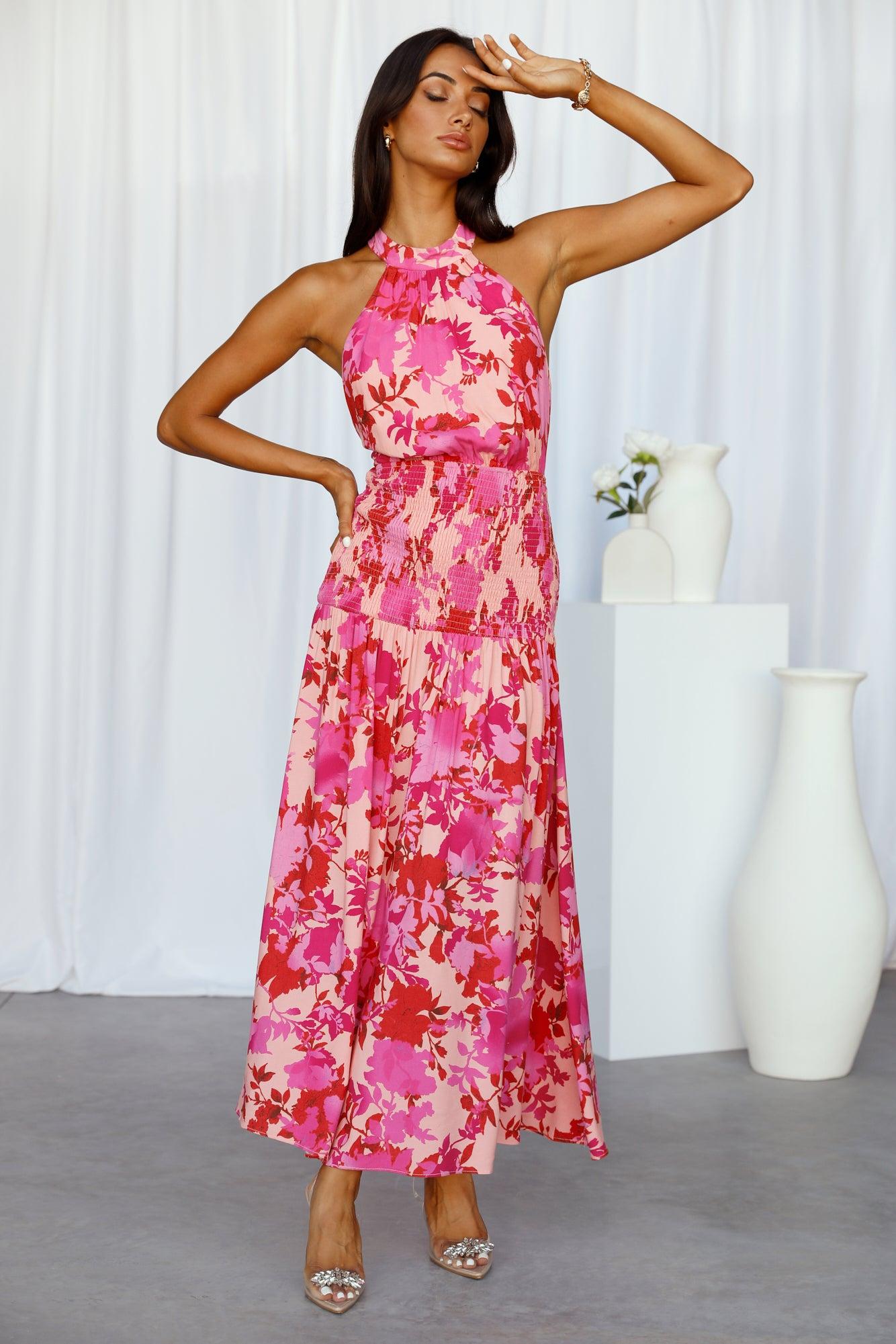 Listen Closely Maxi Dress Pink Product Image