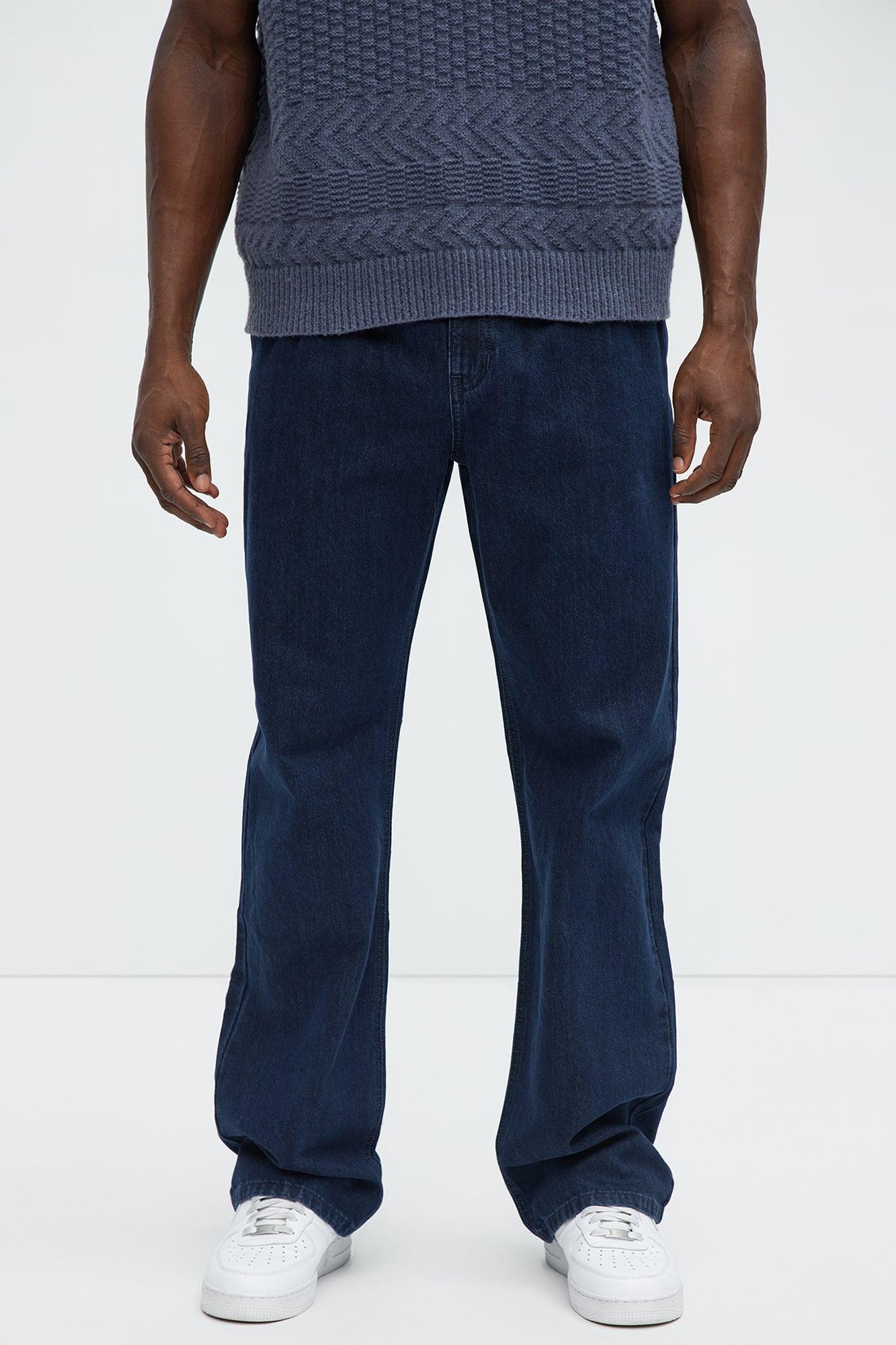 Phoenix Pleated Straight Jeans - Indigo Product Image