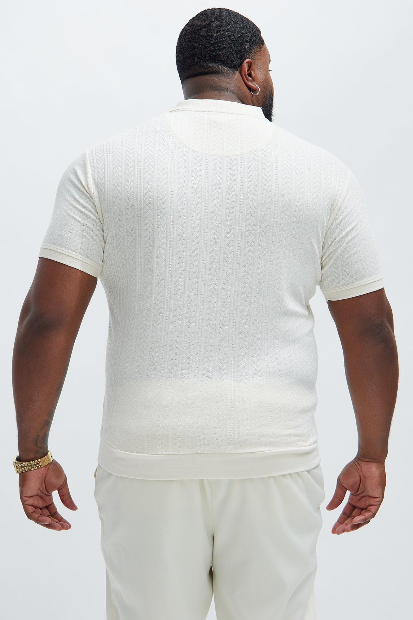 Money Matters Short Sleeve Polo - Off White Product Image