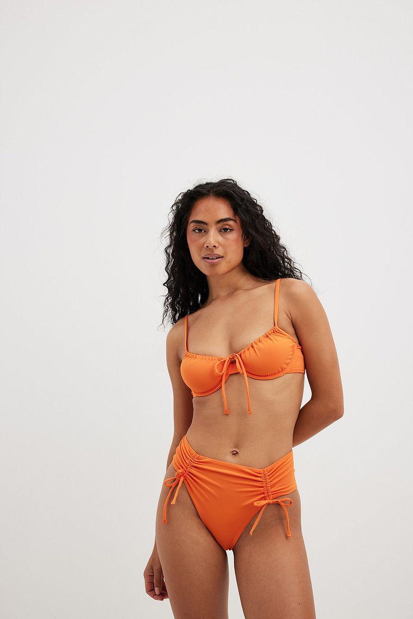 Drawstring Detail High Cut Bikini Panty Product Image