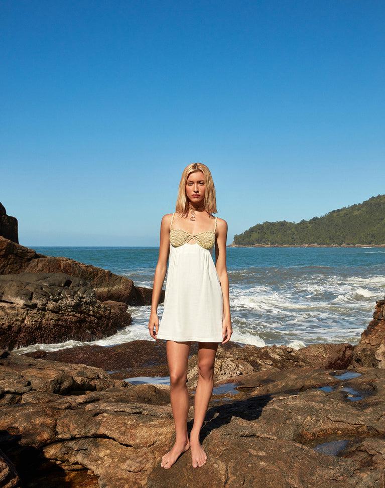 Willow Short Dress (Exchange Only) - Off White Product Image