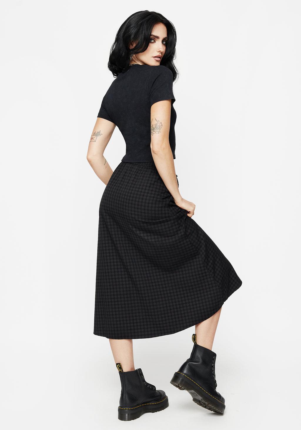Ziggy Check Midi Skirt Product Image