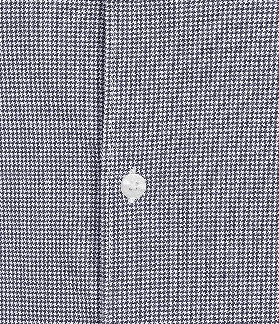 Hart Schaffner Marx State Street Essentials Long Sleeve Houndstooth Albini Knit 4Flex Coat Front Shirt Product Image