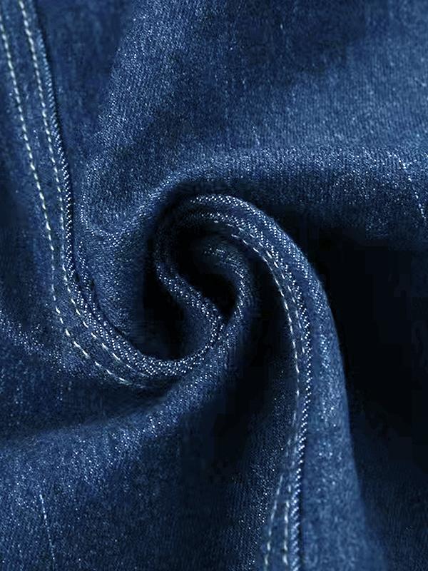 Vintage Denim Breasted V Neck Women Vest Product Image