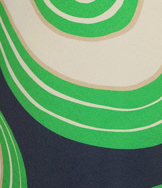 Trina Turk Guinevere Printed Satin Round Neck Sleeveless Dress Product Image