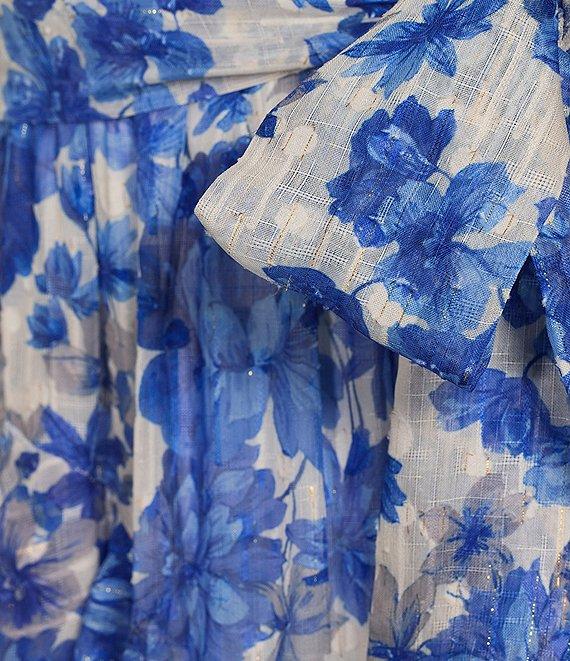 Alex Marie Petite Size Nina Floral Halter Neck Sleeveless A-Line Maxi Dress Product Image