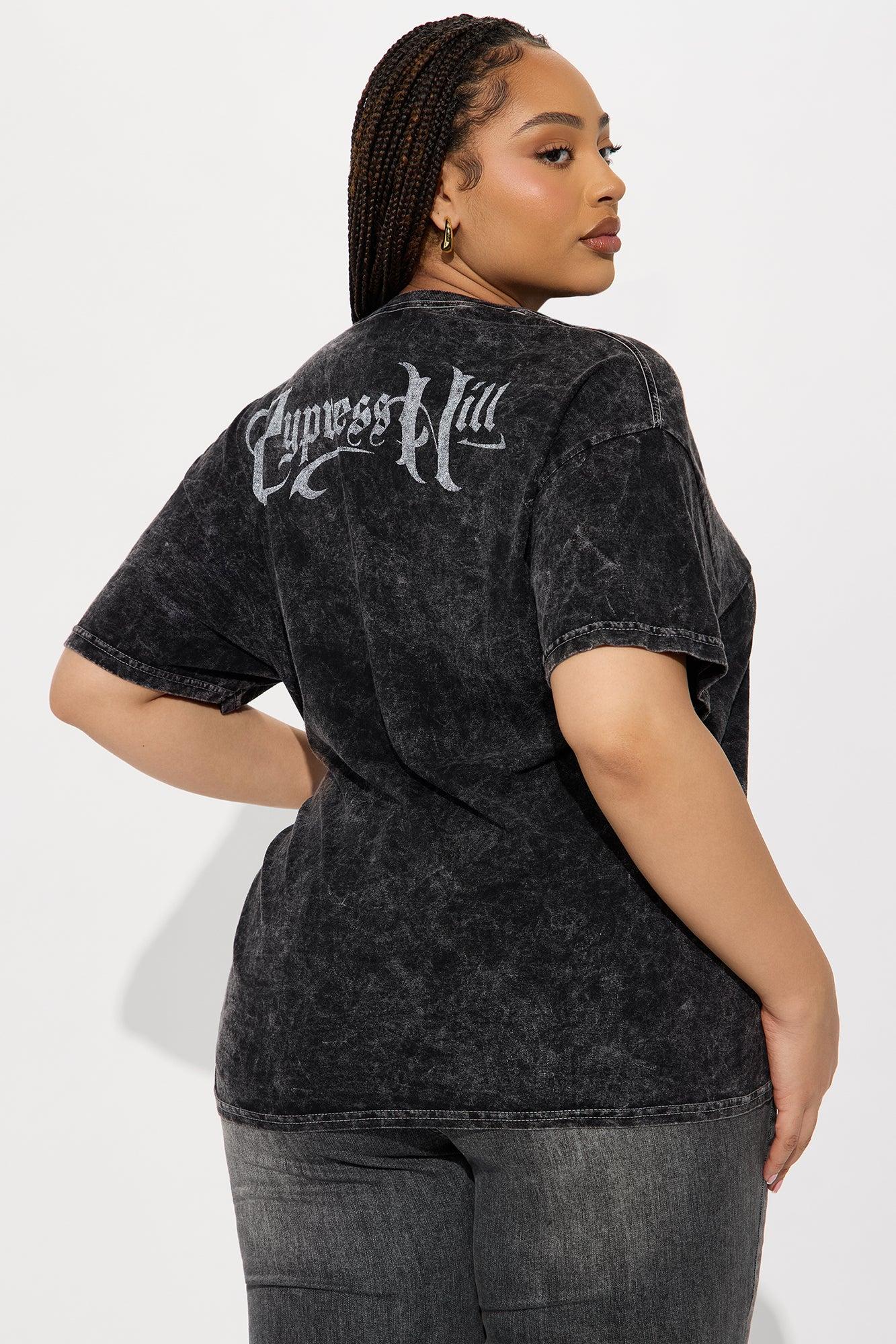 Cypress Hill Washed Oversized Tee - Black Female Product Image
