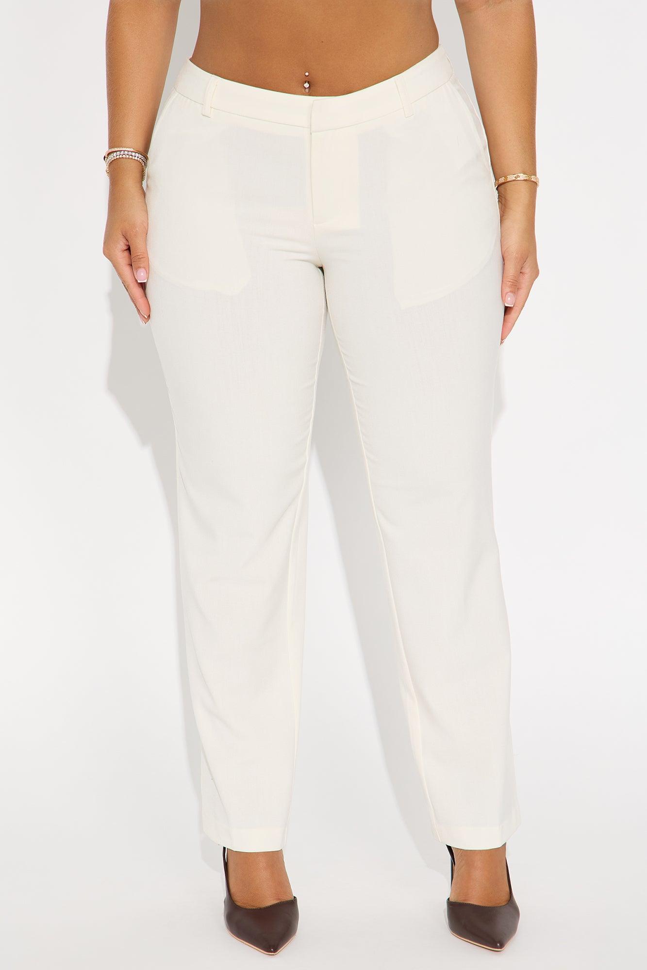 The Amalfi Tapered Trouser Pant - Cream Female Product Image