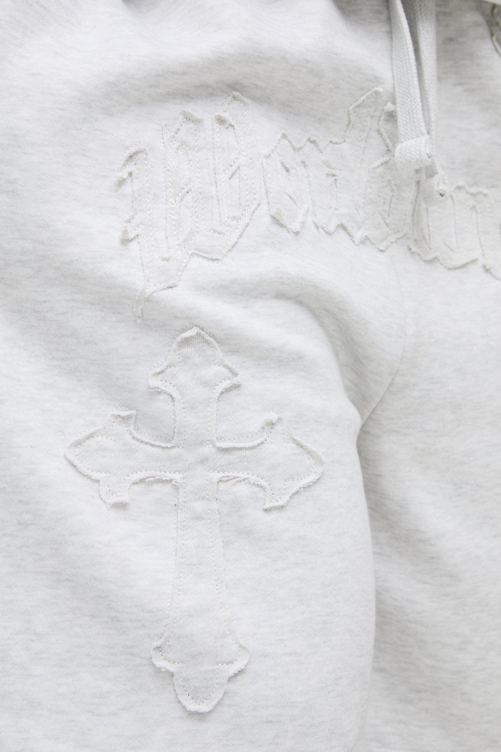 Oversized Worldwide Applique Drop Crotch Shorts | boohooMAN USA Product Image