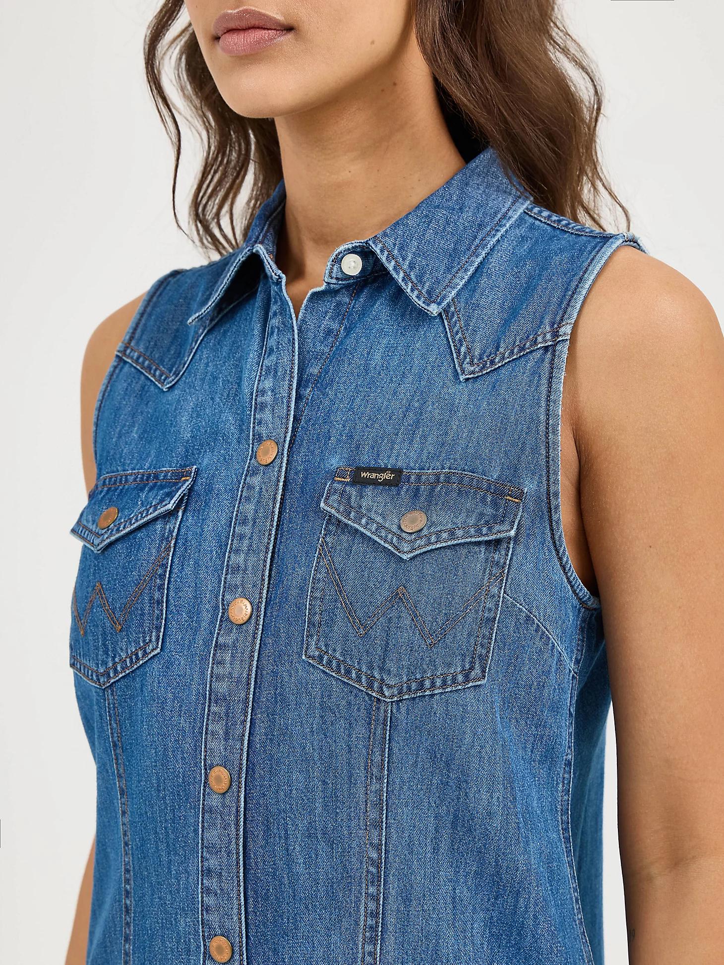 Women's Denim Shift Dress | Women's DRESSES & JUMPSUITS | Wrangler® Product Image