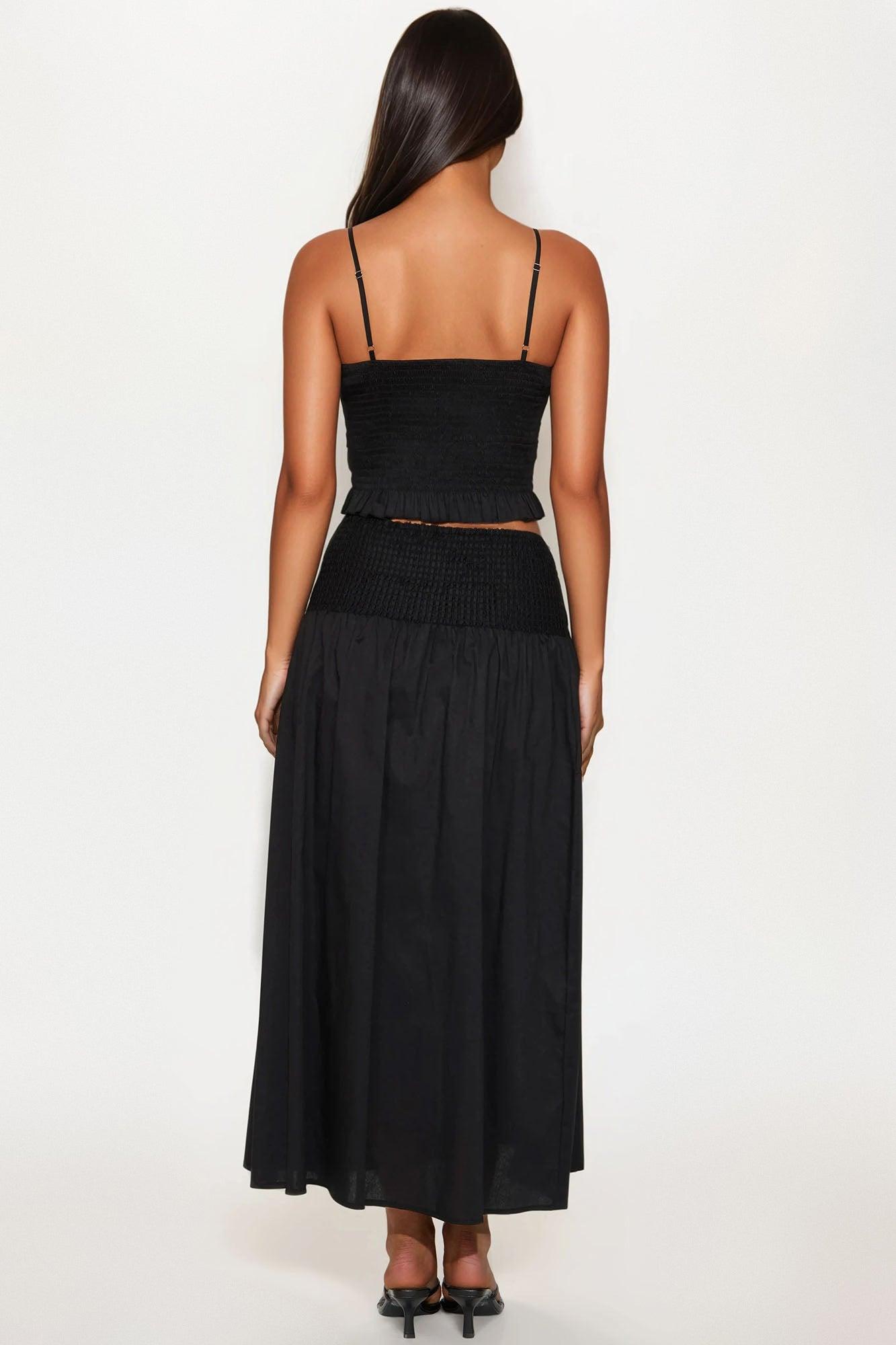 Anabelle Midi Skirt Set - Black Product Image