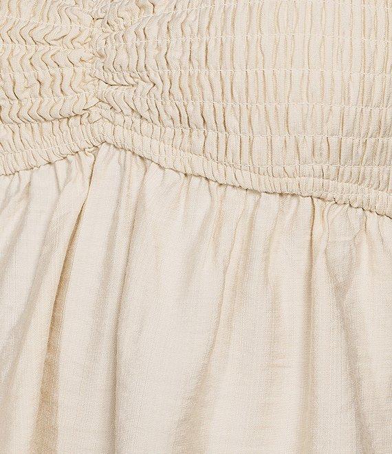 Honey & Sparkle Smocked V-Neck Ruffle Short Sleeve Top Product Image