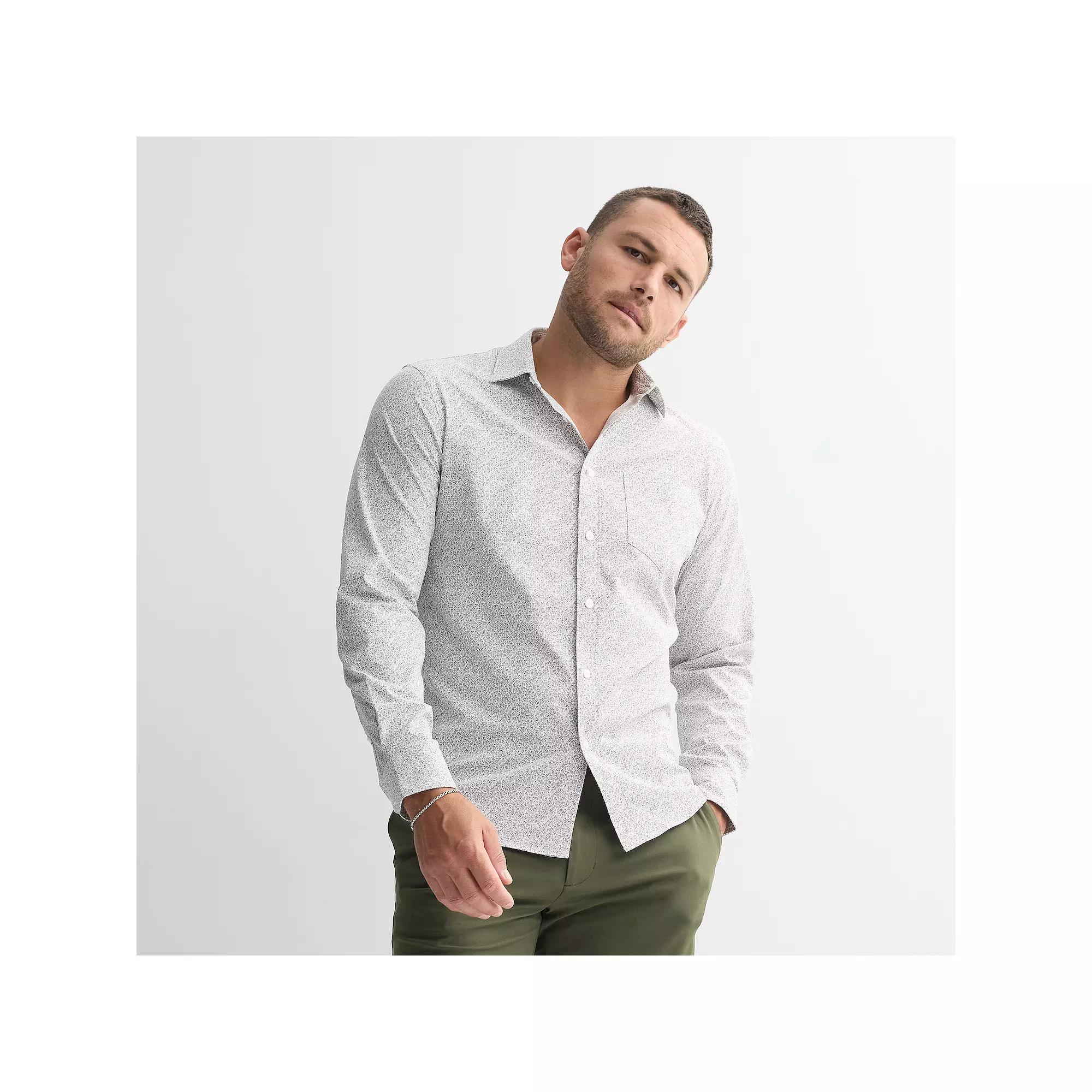 Men's FLX Slim Performance Untucked-Fit Button Down Long Sleeve Shirt,  Product Image