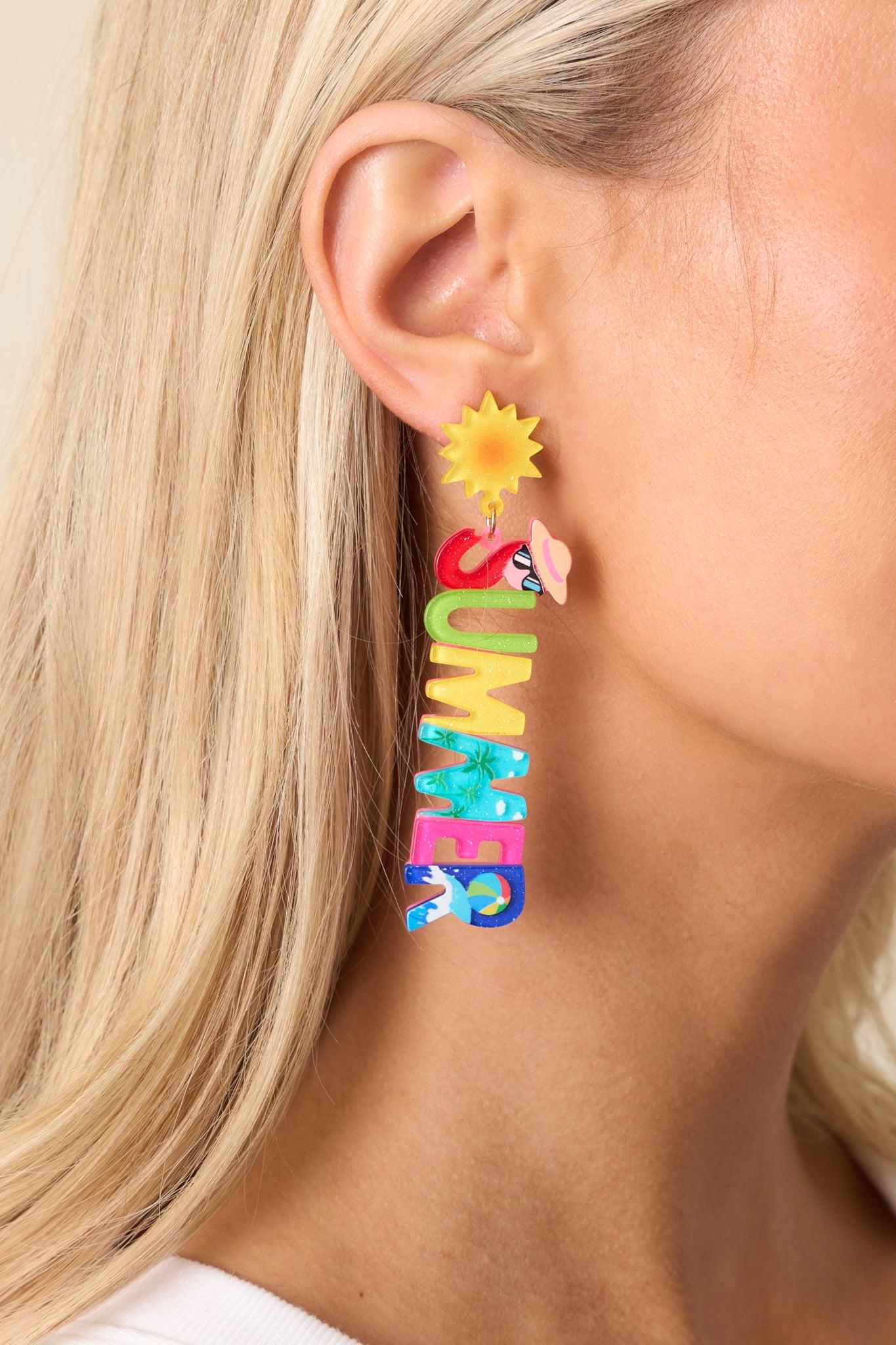 Off The Shore Multi Summer Drop Earrings Product Image