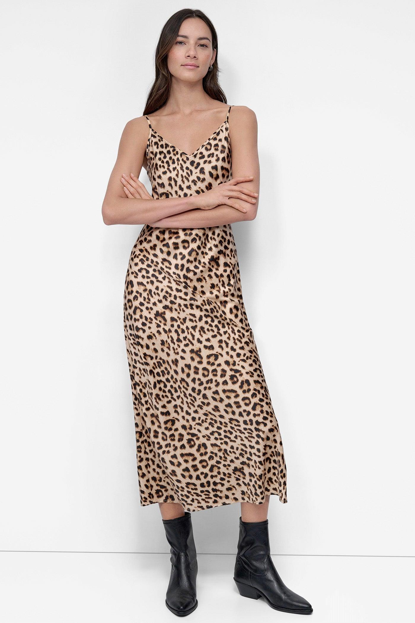 HIGH-SPLIT MIDI SLIP DRESS Product Image