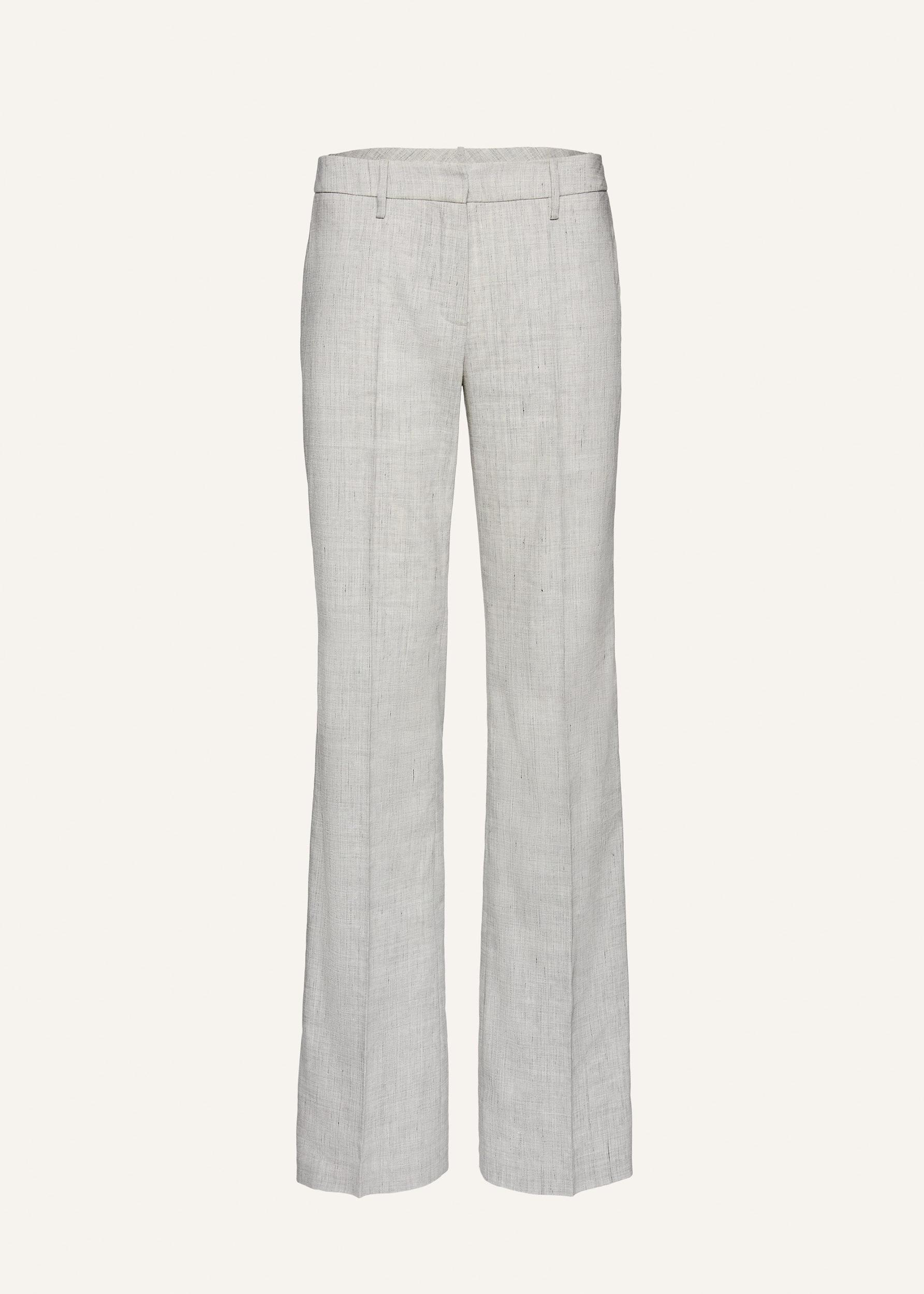 Low waist flare trousers in grey Product Image