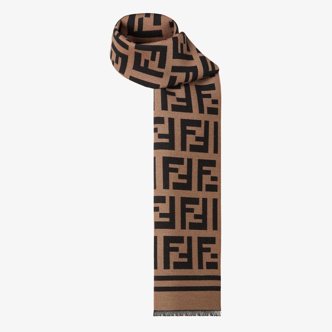 ScarfBeige wool and silk scarf Product Image