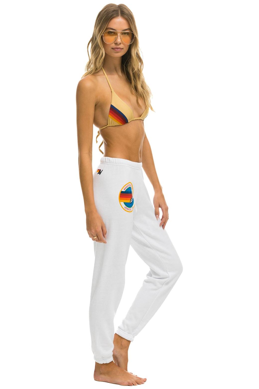 AVIATOR NATION AUSTIN SWEATPANTS - WHITE Female Product Image