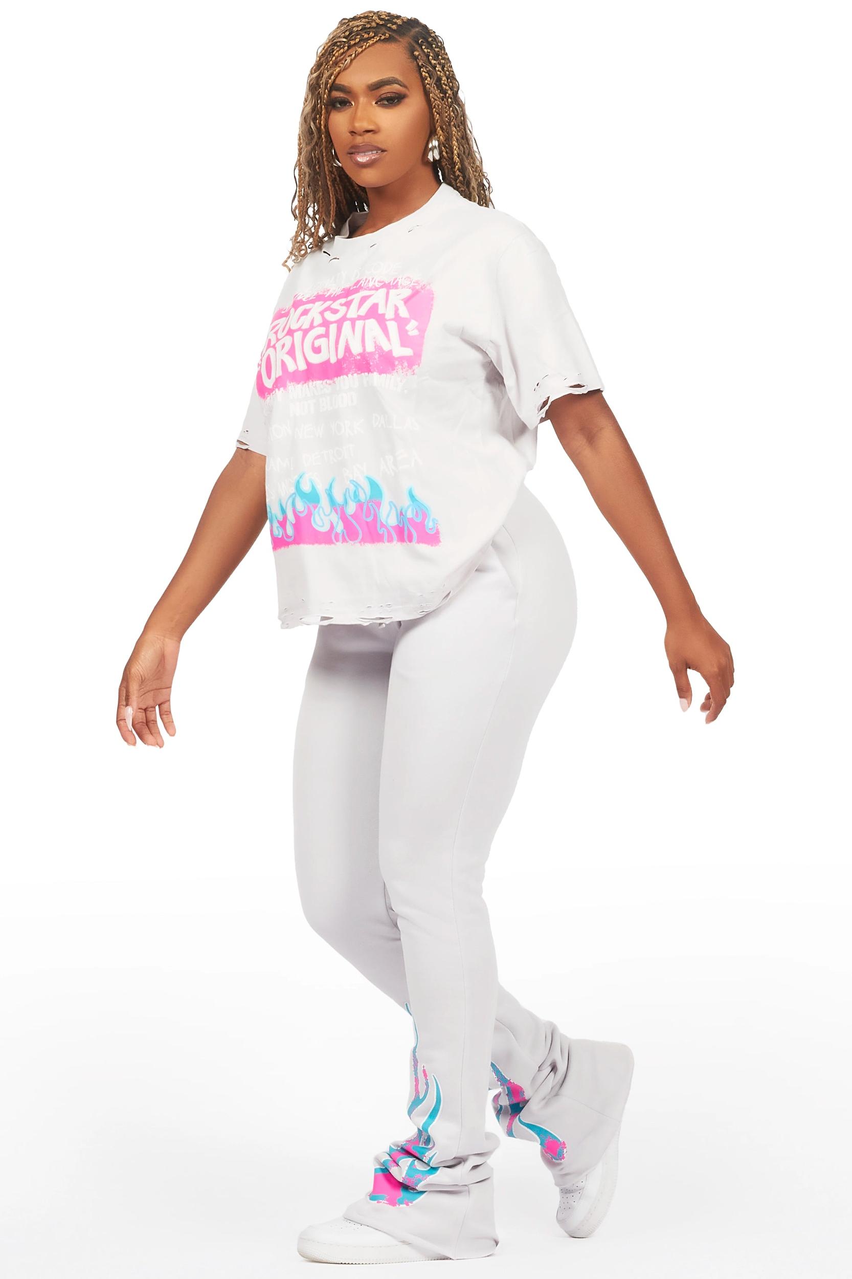 Bridgette Grey T-Shirt Trackset Female Product Image