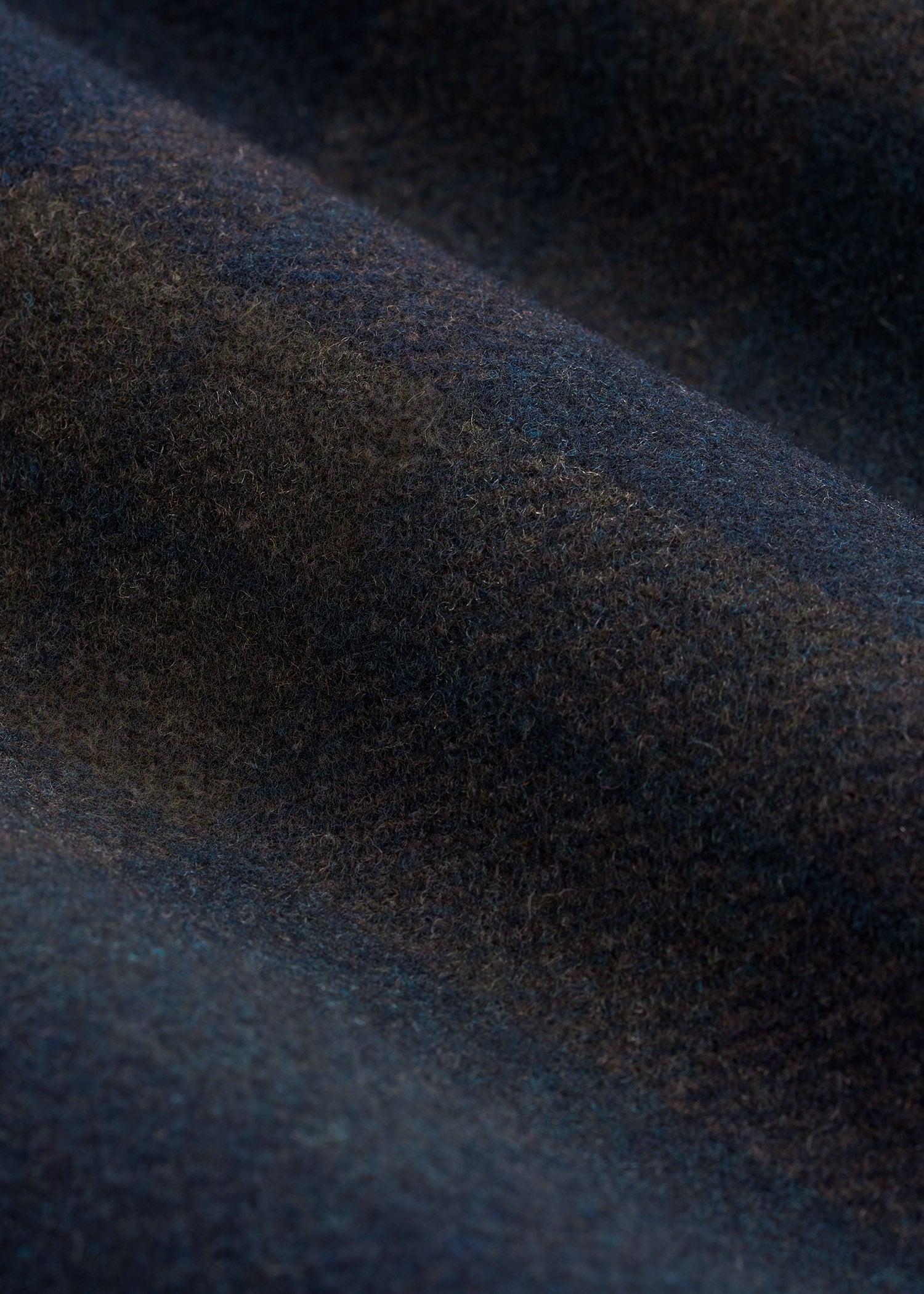 LJ&S Wool Blend Shirt Jacket for Tall Men in Green and Navy Plaid Male Product Image