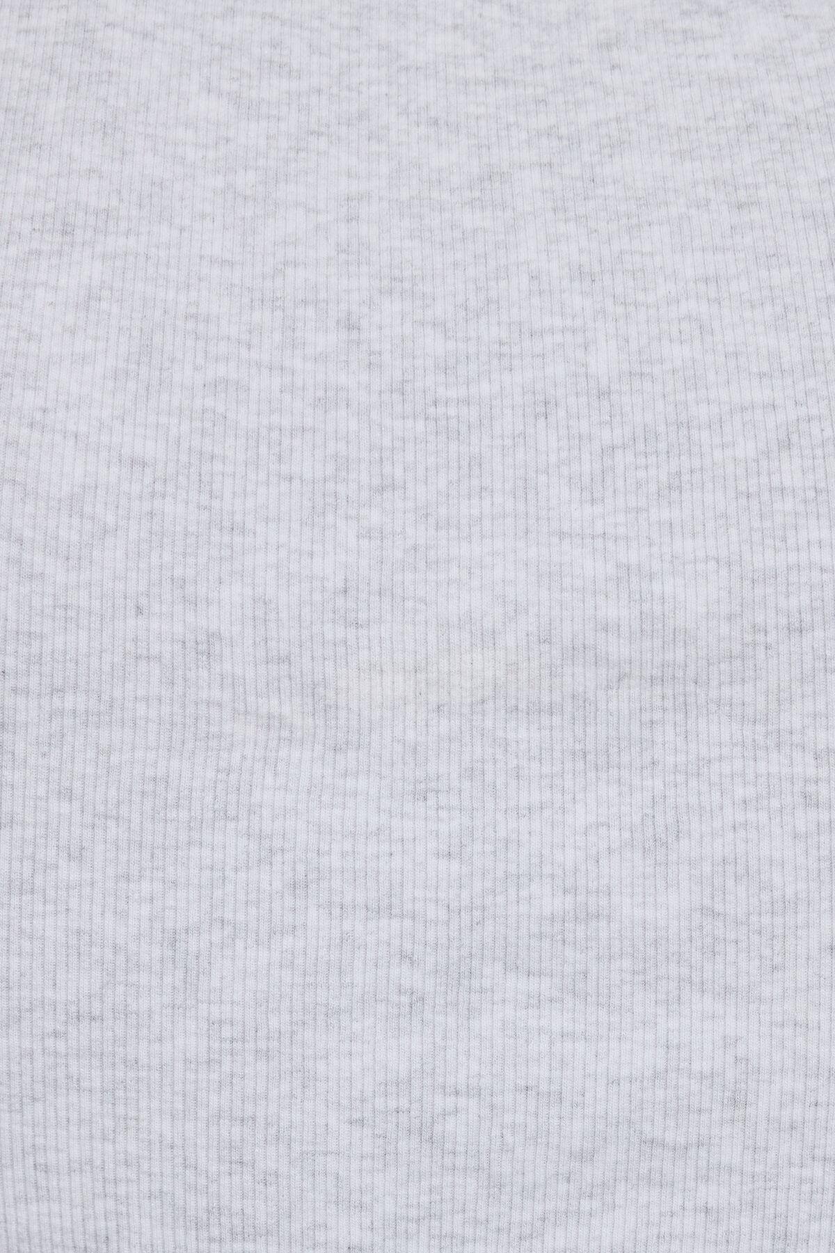 Scoop Neck Ribbed Henley Tank Top Product Image