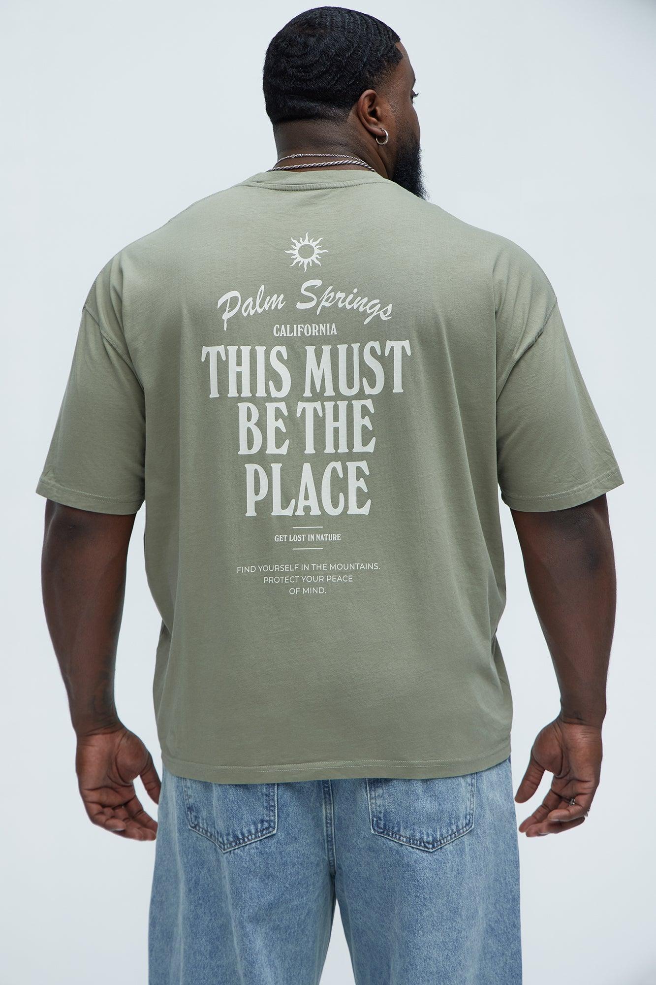 Palm Springs Get Lost Oversized Short Sleeve Tee - Olive Product Image