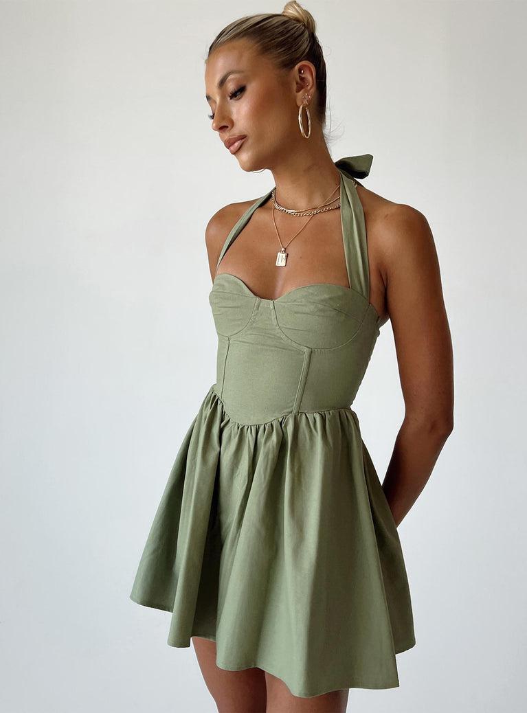 Lyle Mini Dress Sage Product Image