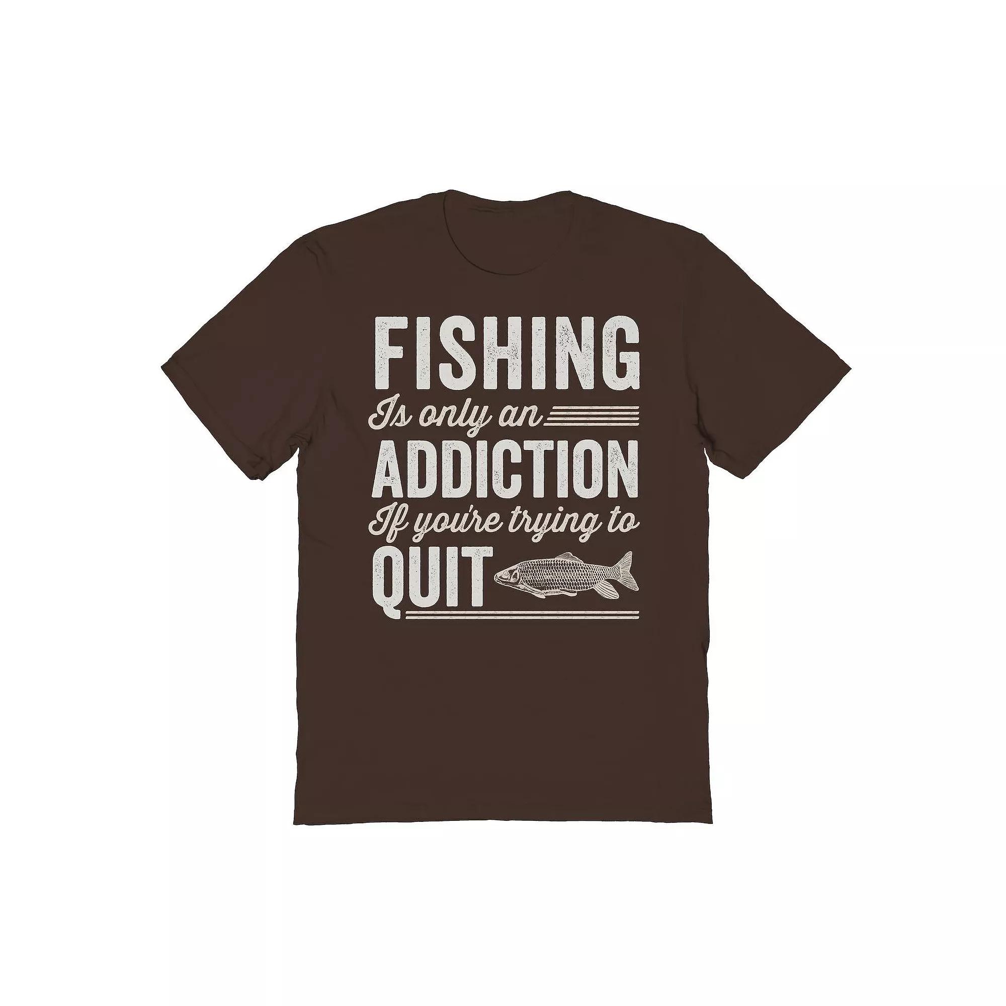 Men's Duke & Sons Duke & Sons Fishing Addiction Graphic Tee, Size: XL, Dark Brown Product Image
