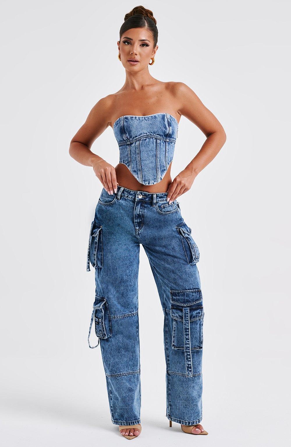 Brooklyn Cargo Pant - Dark Wash Product Image