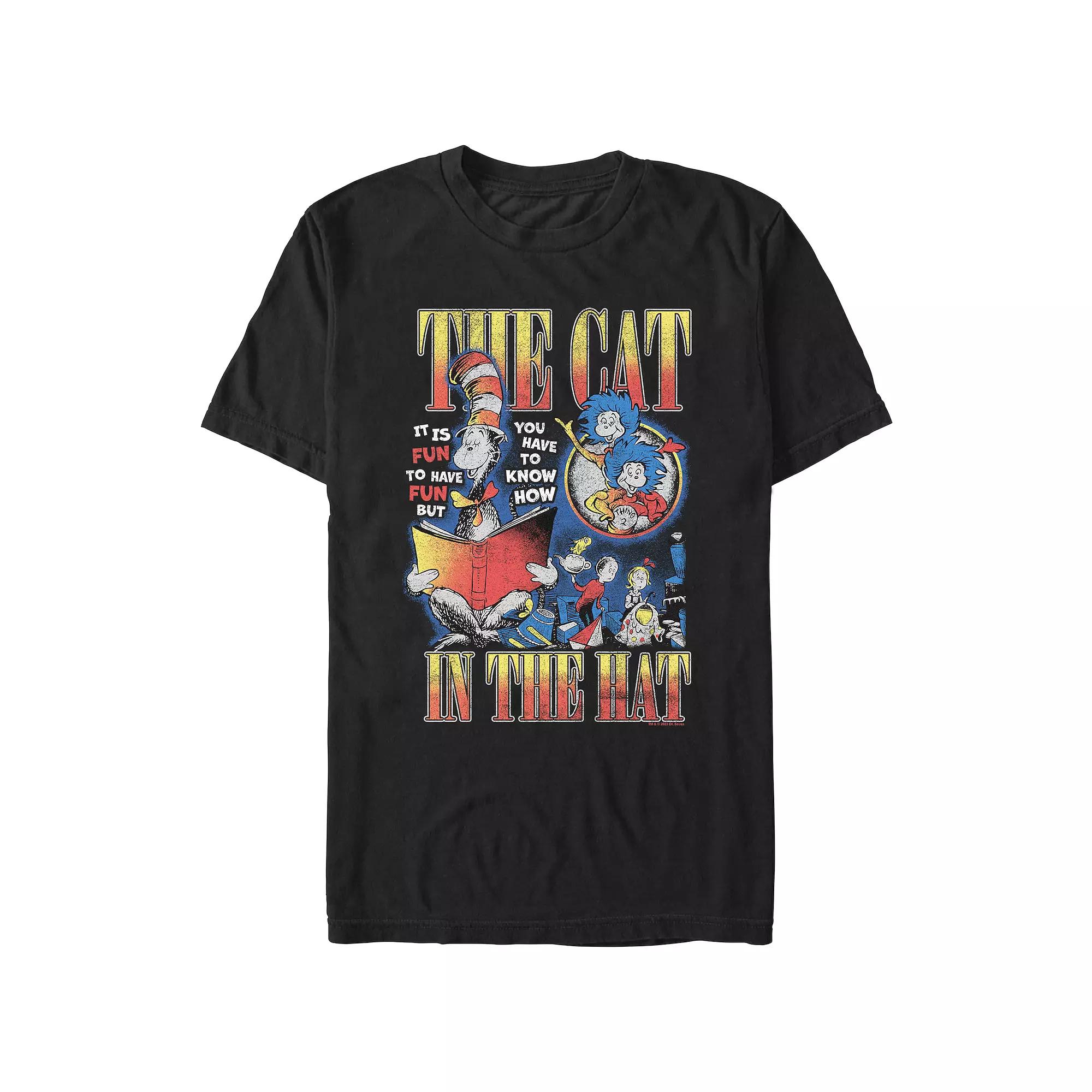 Men's Dr. Seuss The Cat In The Hat Graphic Tee, Size: XL, Black Product Image