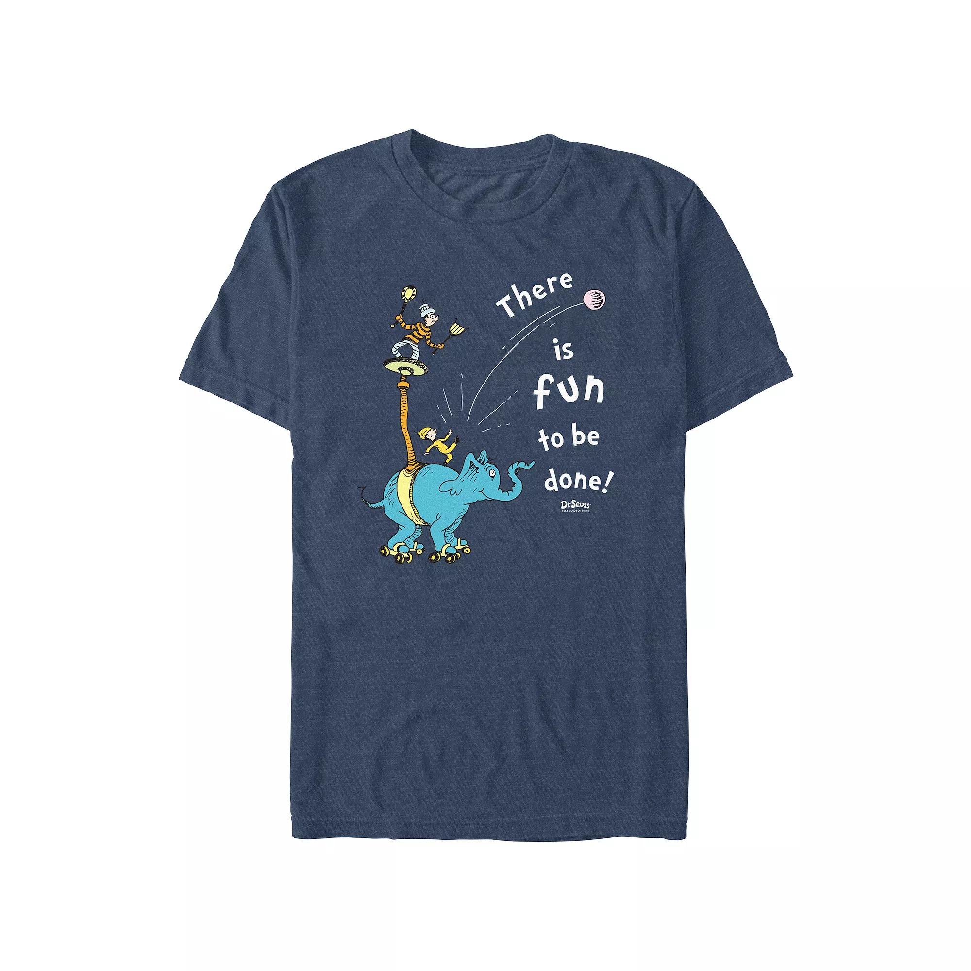 Men's Dr. Seuss There Is Fun To Be Done Graphic Tee, Size: XL, Navy Grey Product Image