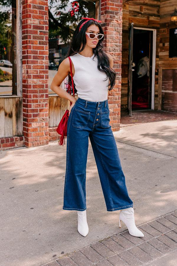 The Adele High Waist Jean In Dark Wash Product Image