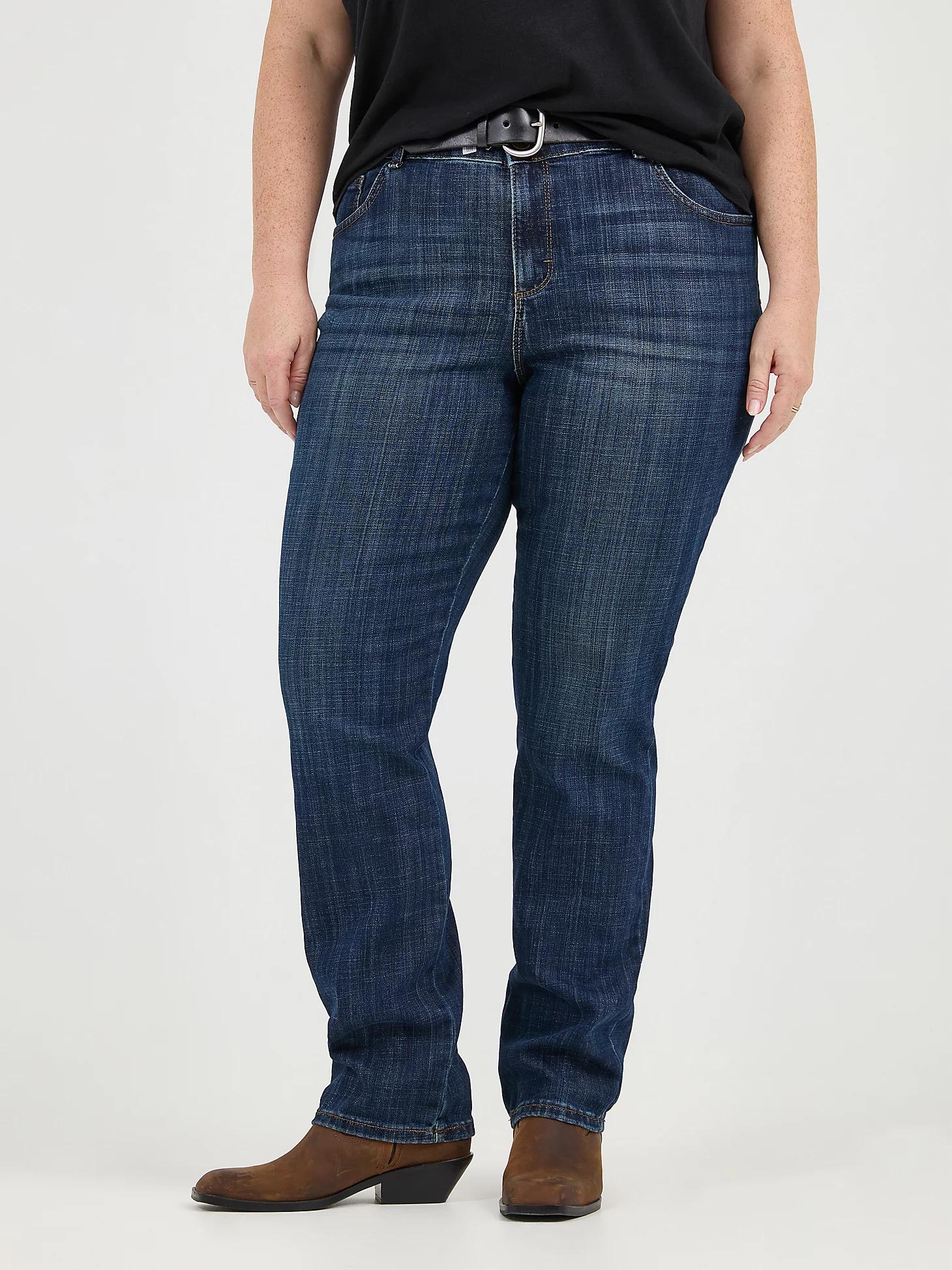 Women’s Stretch Relaxed Fit Straight Leg Jean (Plus) | Women's Jeans | Lee® Product Image