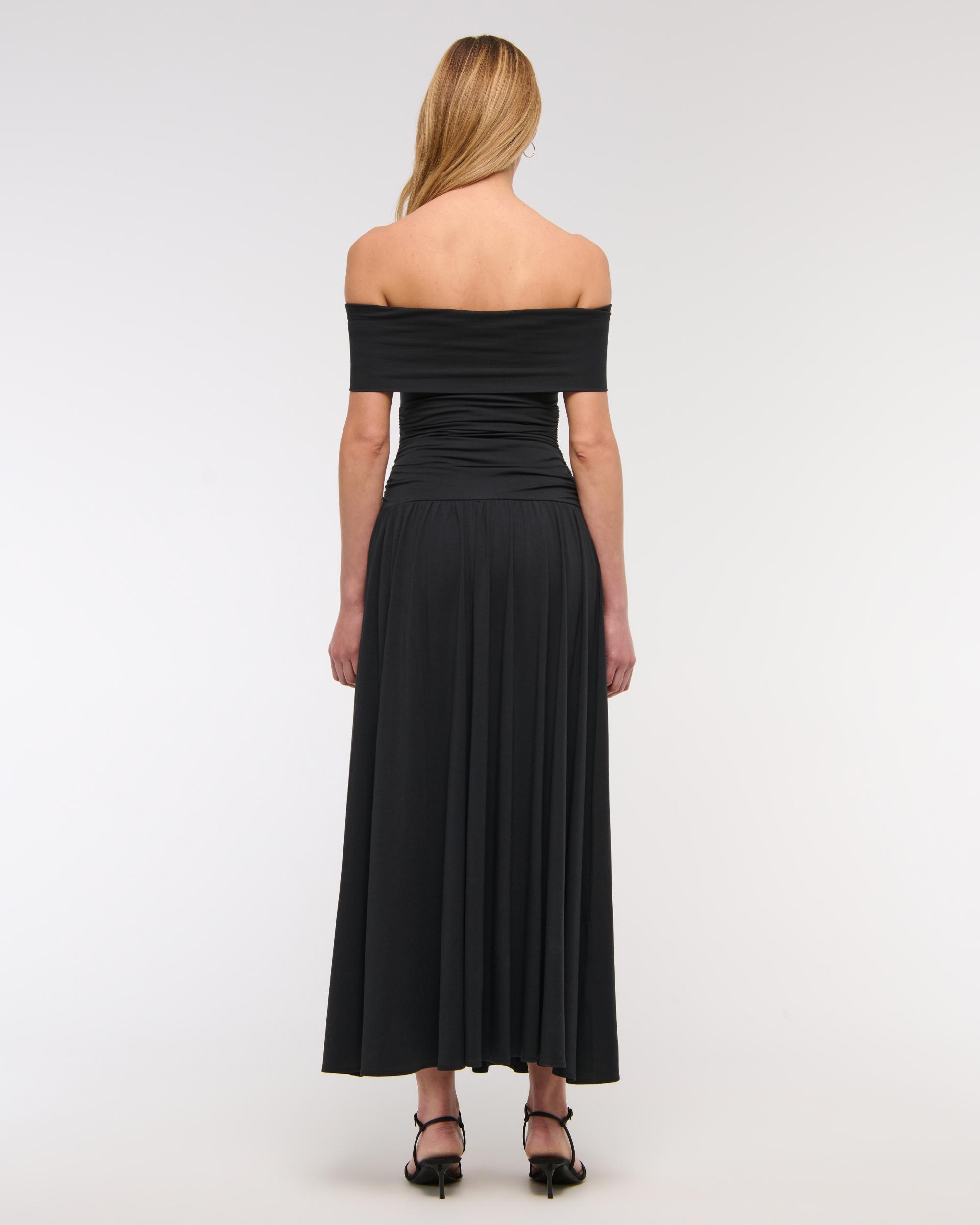 Off-The-Shoulder Knit Maxi Dress Product Image