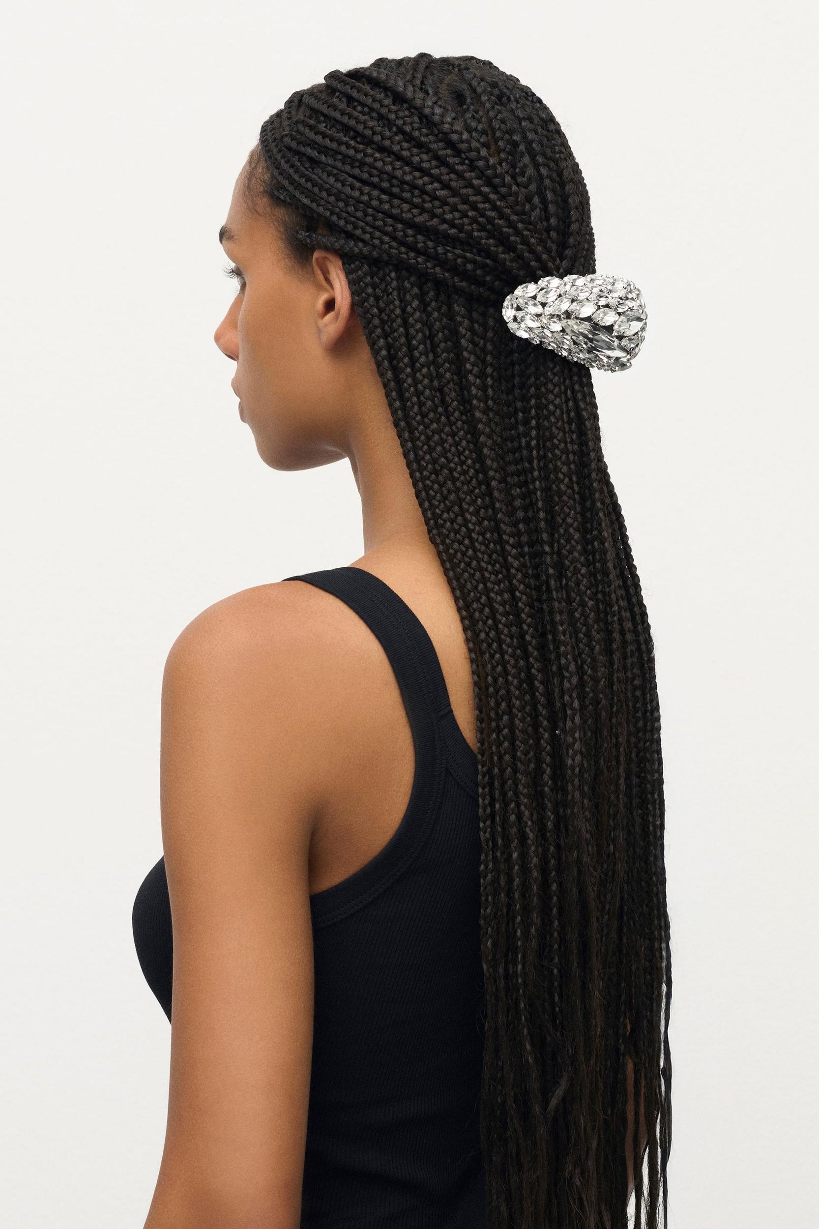 Large Crystal Cluster Triangle Hairclip Product Image