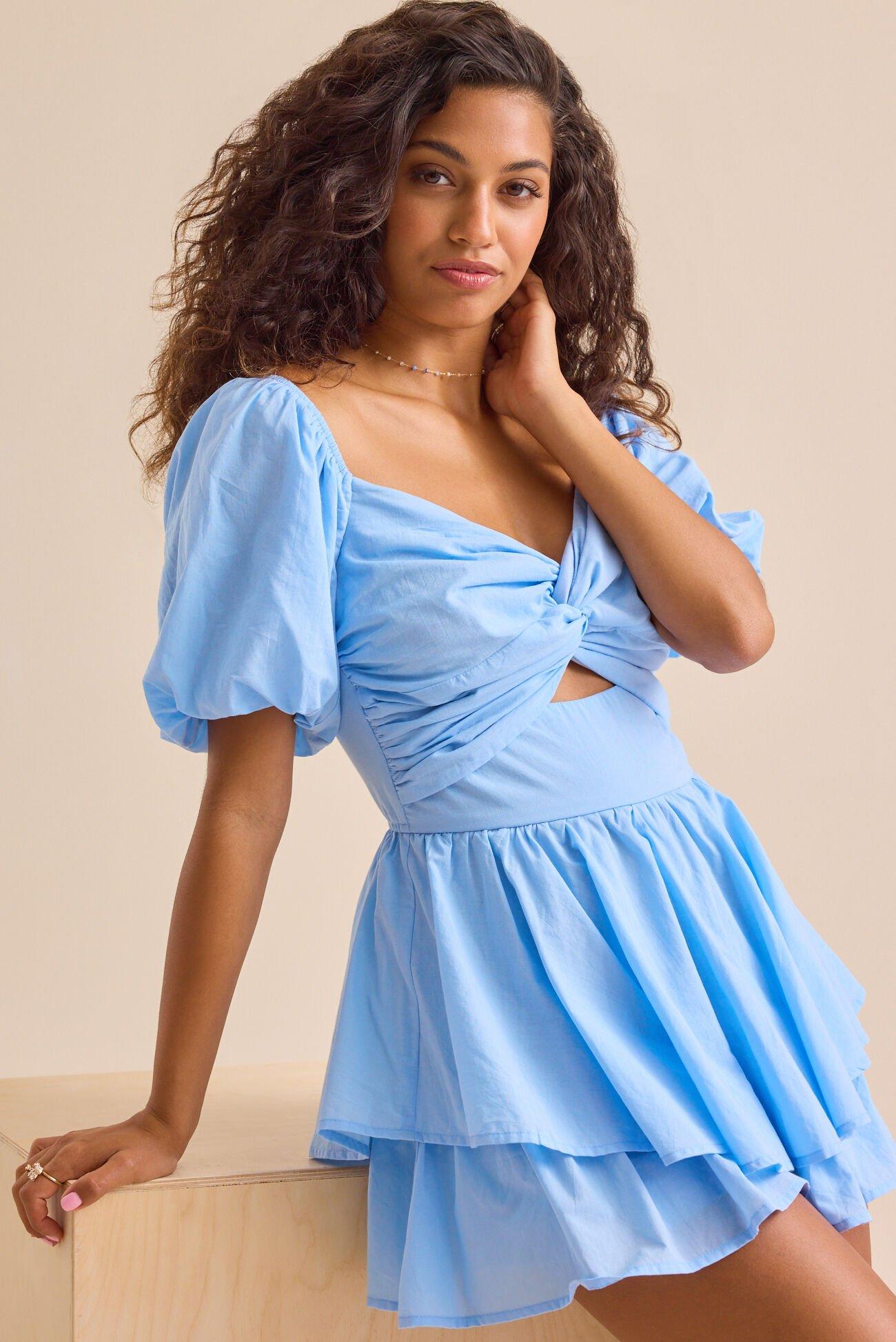 Melanie Puff Sleeve Romper Product Image