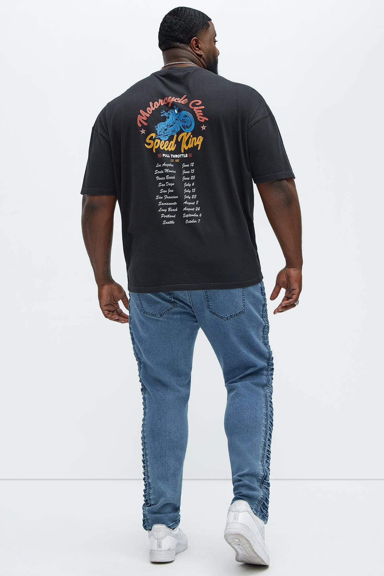 Motorcycle Club Speed King Oversized Short Sleeve Tee - Black Product Image