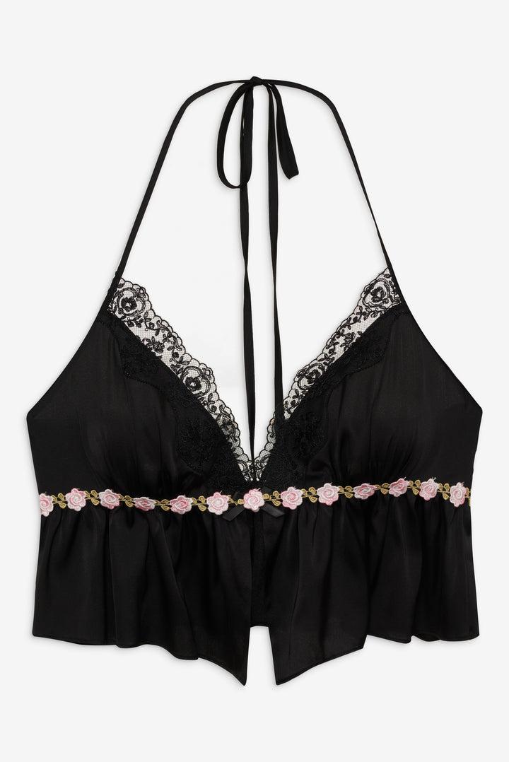 Gertrude Sleep Top — Black Product Image