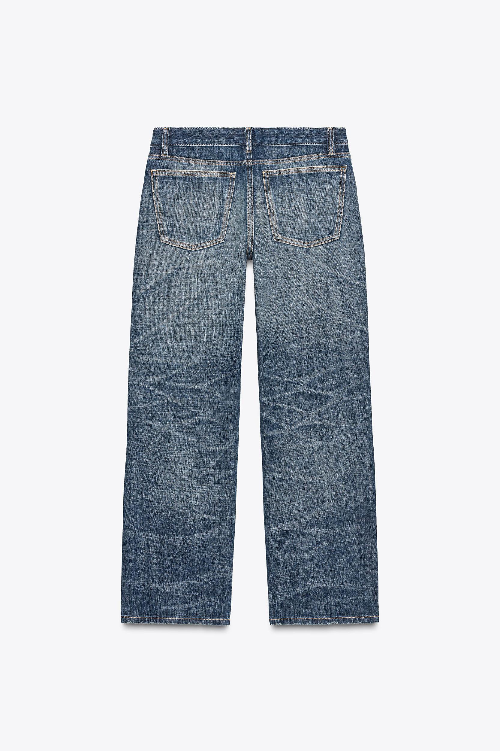 TRF LOW-RISE CROPPED STRAIGHT LEG JEANS Product Image